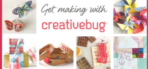 Get making with Creative Bug with arts and crafts in the background