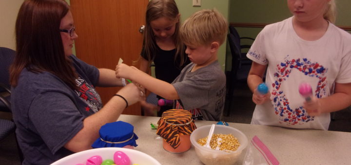 warsaw children's program on making musical instruments with recycled materials