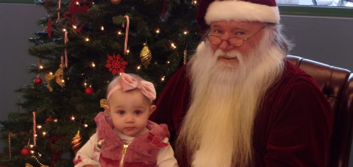 santa visits library