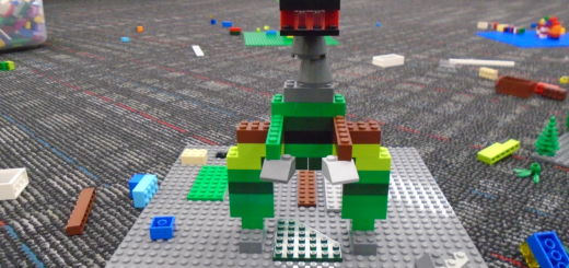 LEGO Sculpture of a green insect