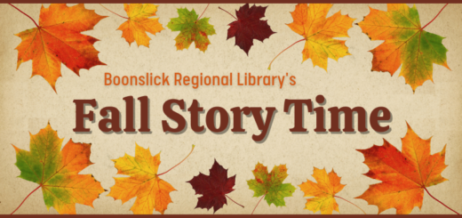 Boonslick Regional Library's Fall Story Time with fall leaves