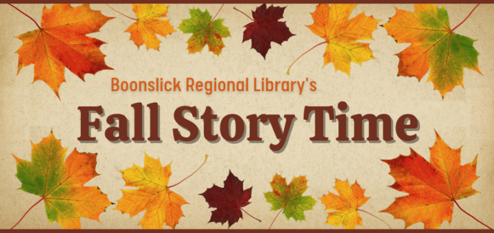 Boonslick Regional Library's Fall Story Time with fall leaves