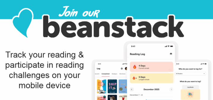Join our Beanstack banner - Track your reading and participate in reading challenges on your mobile device
