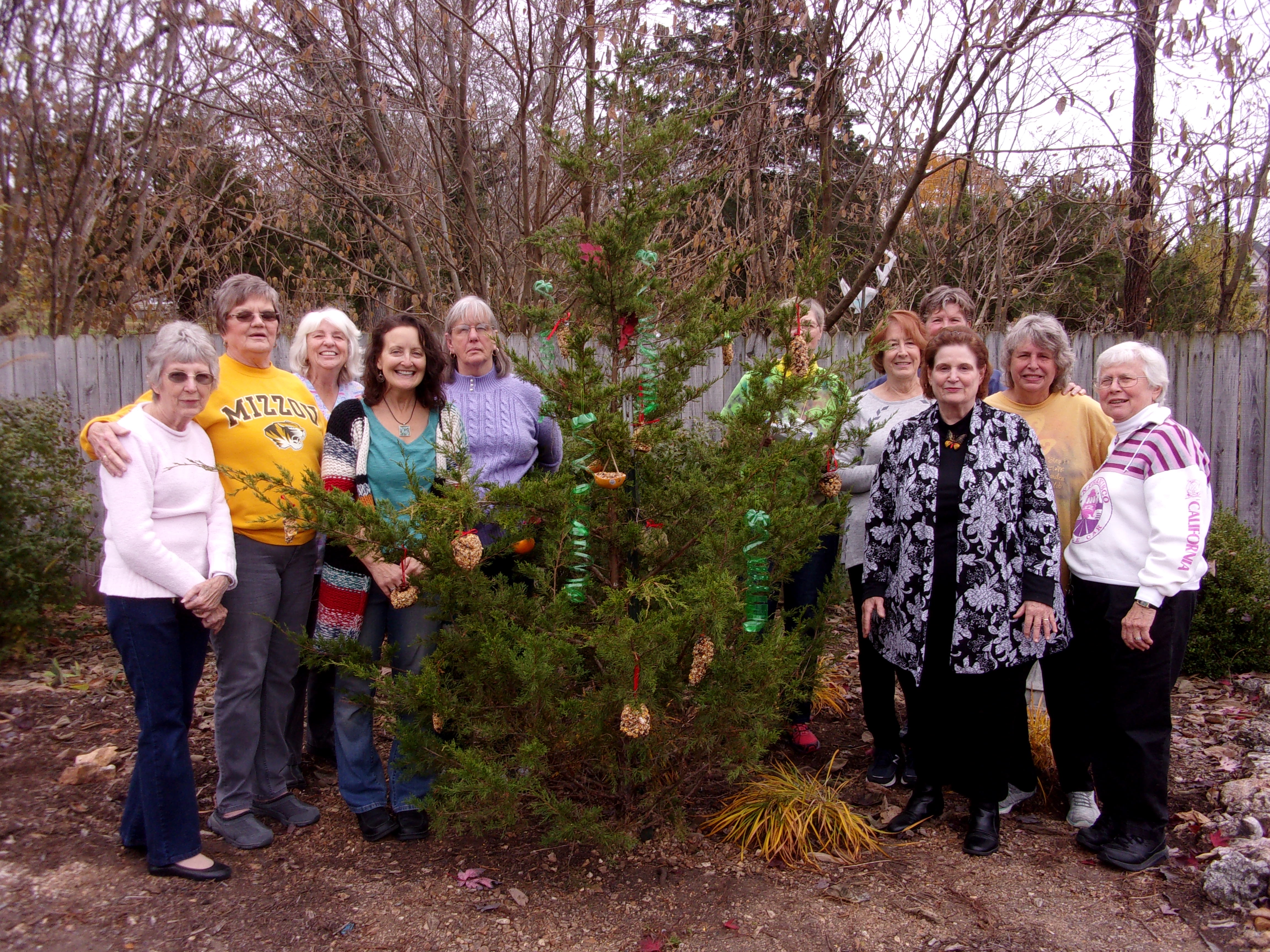 Stepping Stones Garden Club decorates the Warsaw Library Christmas tree